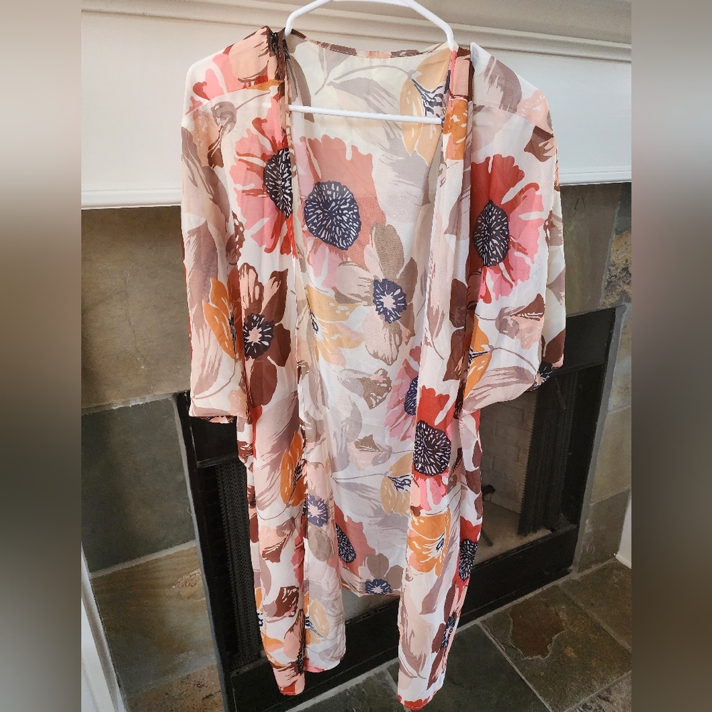 Plus Floral Kimono